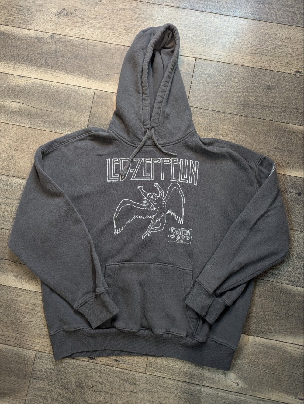 Hollister Dark Gray Led Zeppelin Graphic Pullover Hoodie